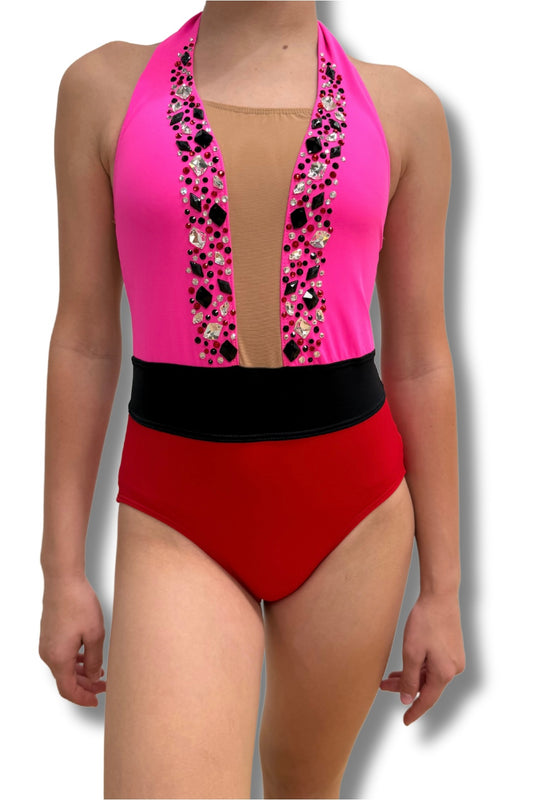 Ladies X-Small Red & Pink