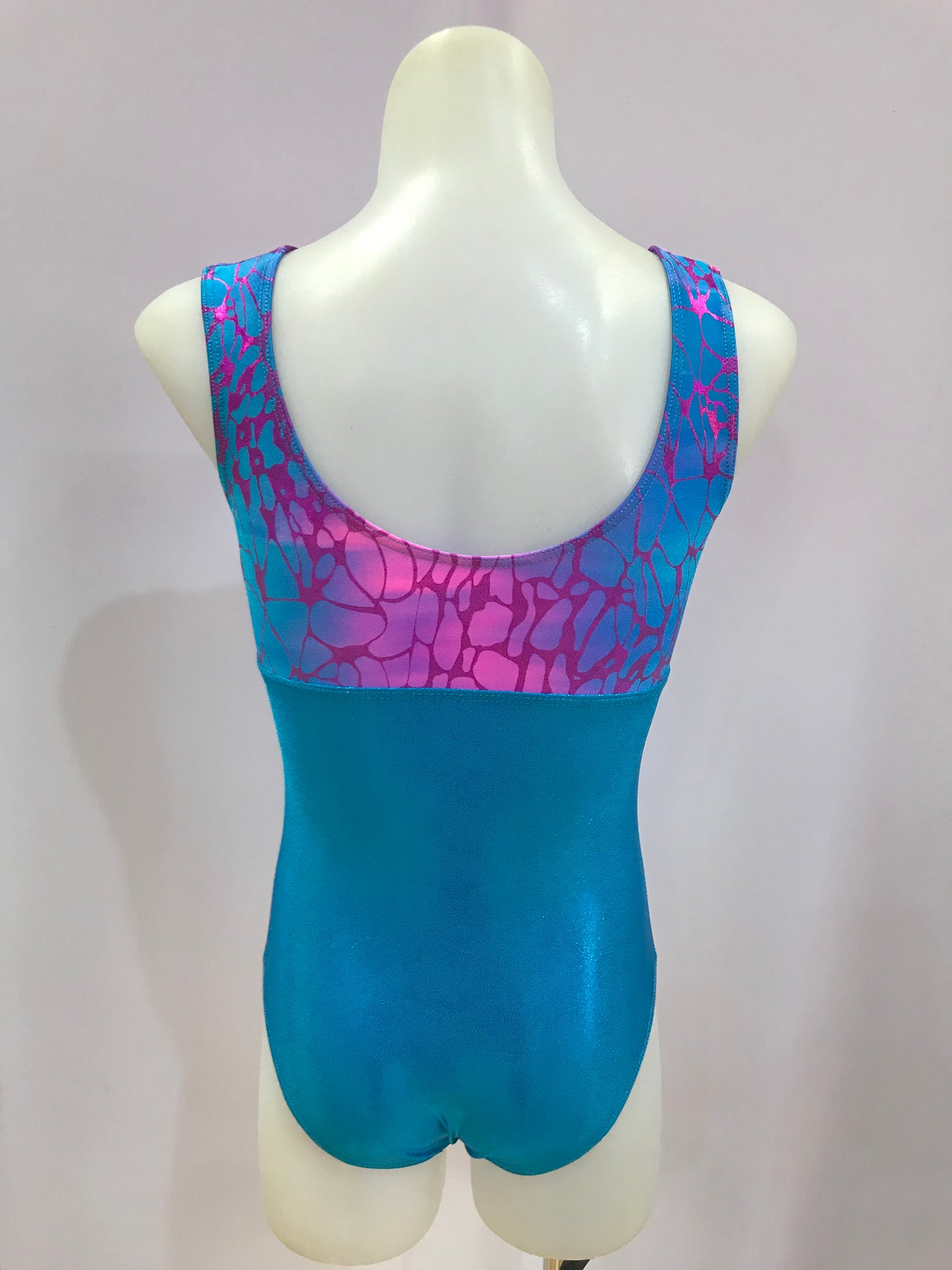 Two Tone Gym Leotard Earthquake / Blue