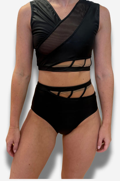 Ladies X-Small- Leather look set