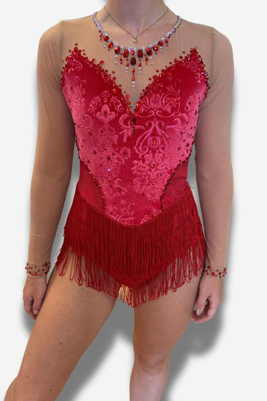 Ladies LS Red Broadway