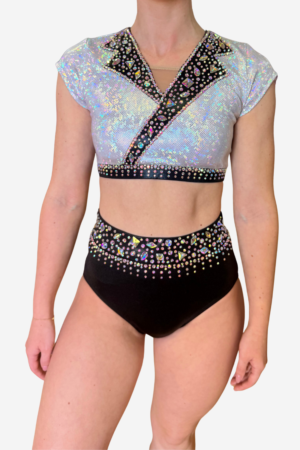 Black and silver 2 piece- Ladies small