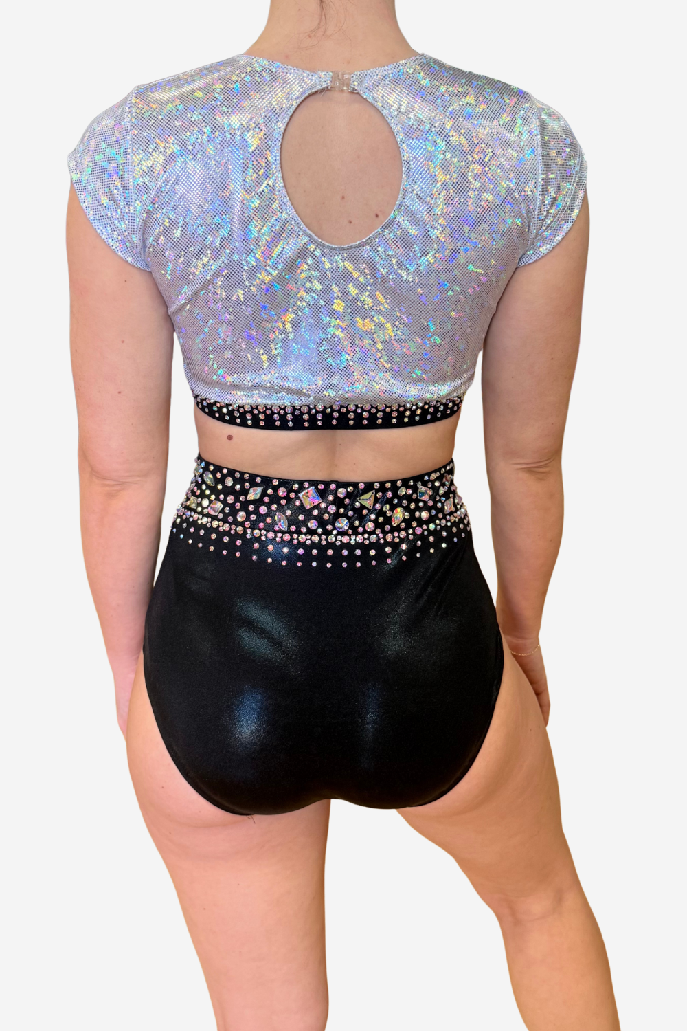 Black and silver 2 piece- Ladies small