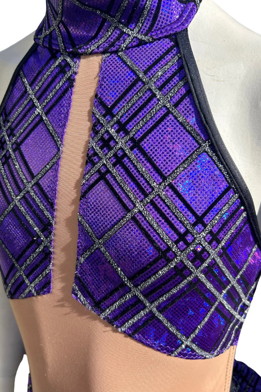 Girls 10- Black and Purple Tartan Costume