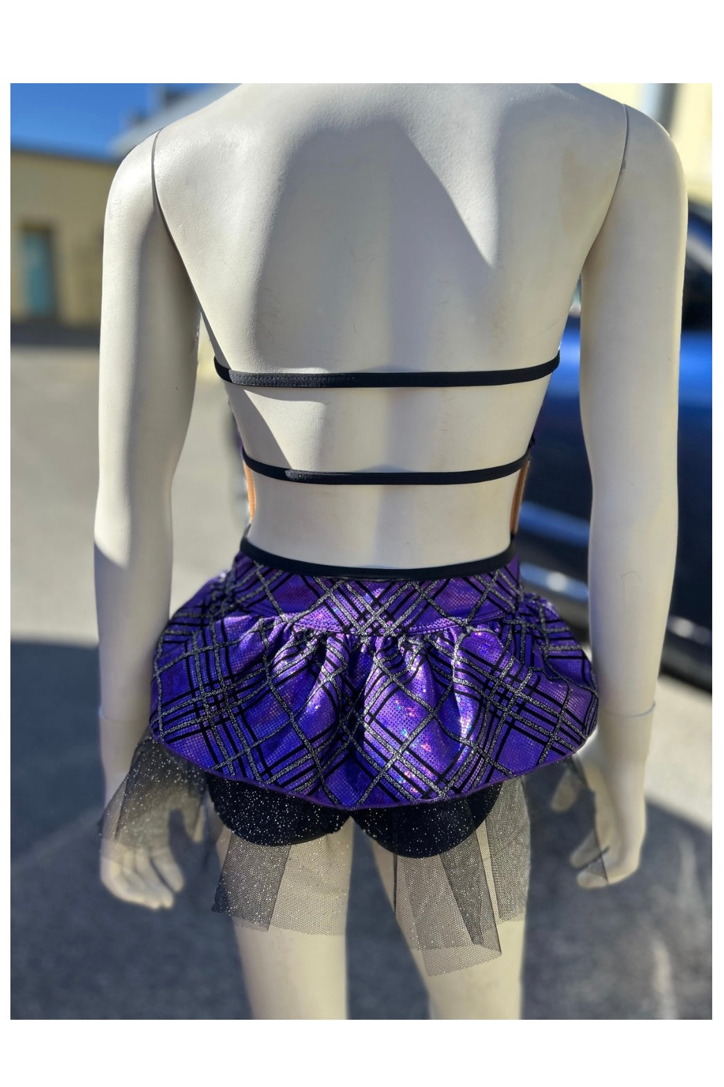 Girls 10- Black and Purple Tartan Costume