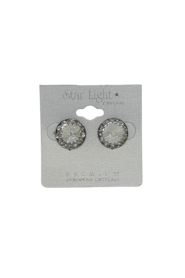 Crystal and Crystal AB Clip-on Earrings