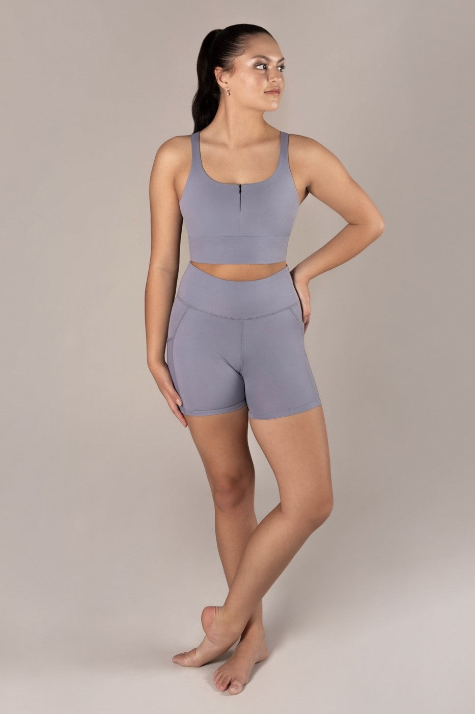 Elysia Zip Crop Top- Energetiks