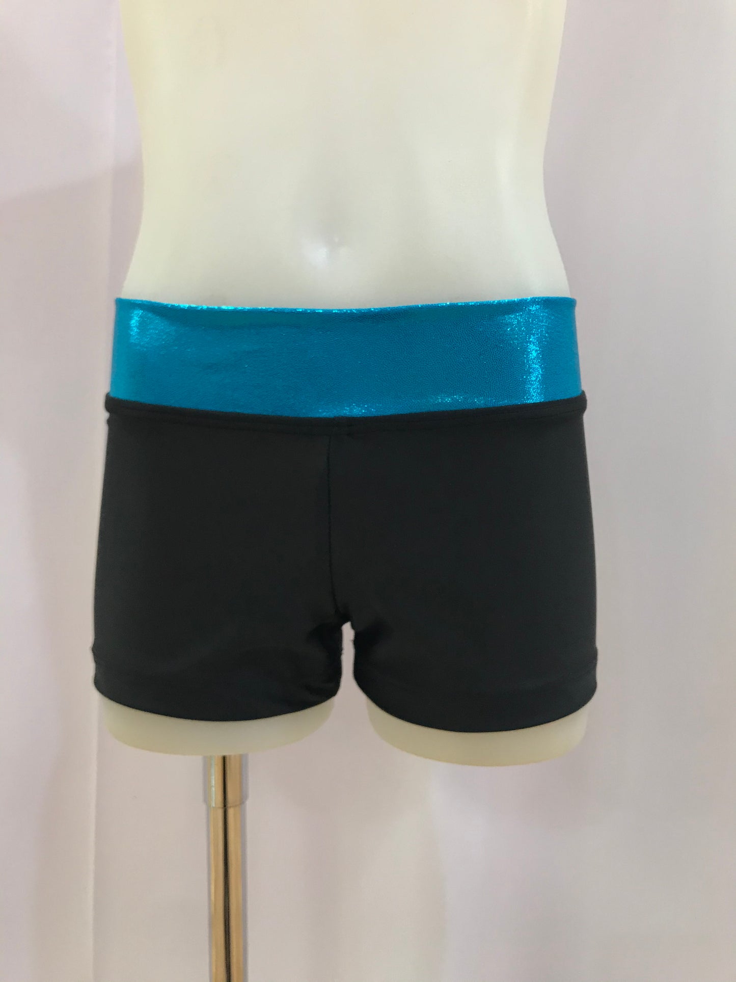 Straight Band Shorts - Aqua / Black