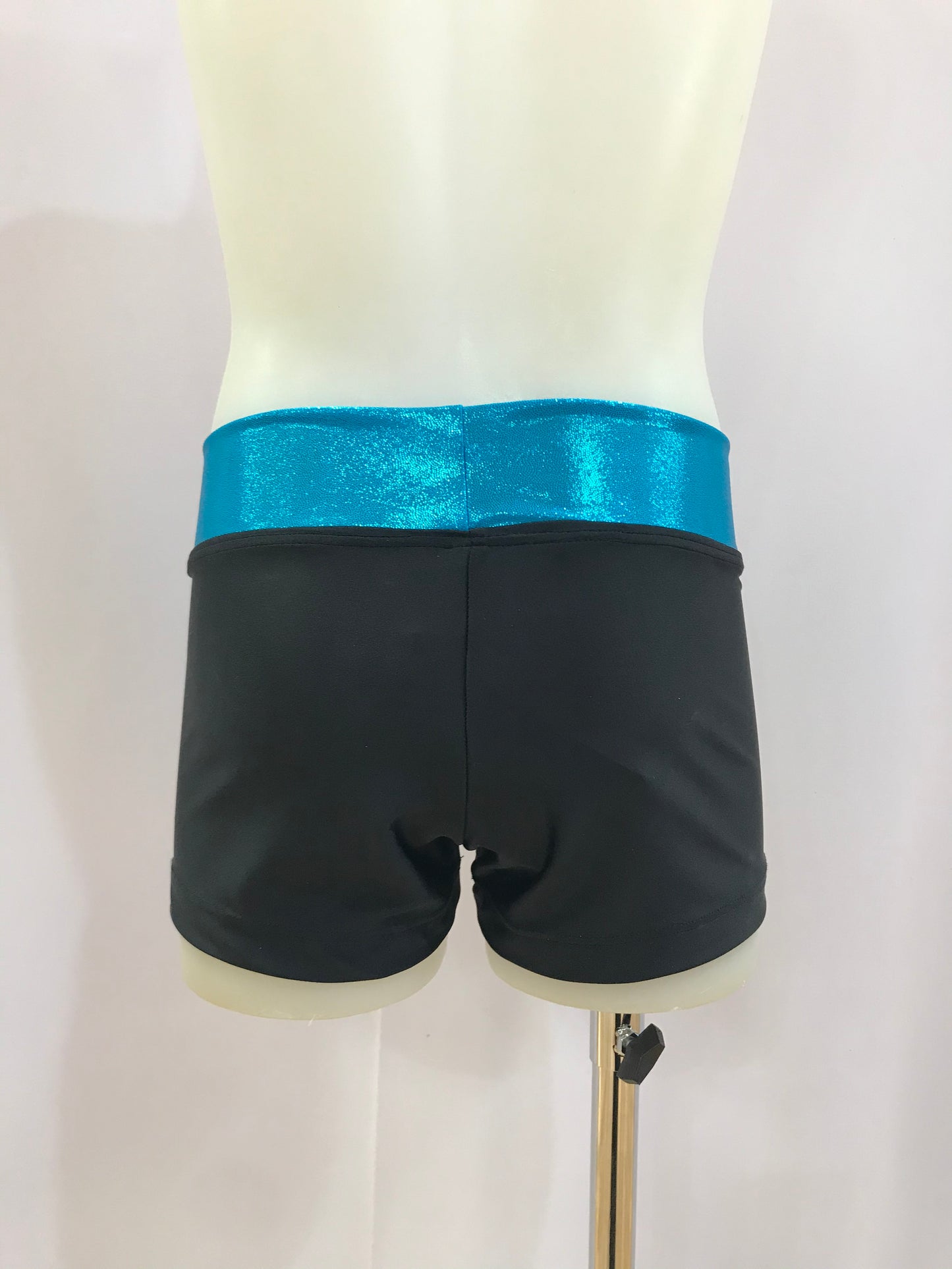 Straight Band Shorts - Aqua / Black