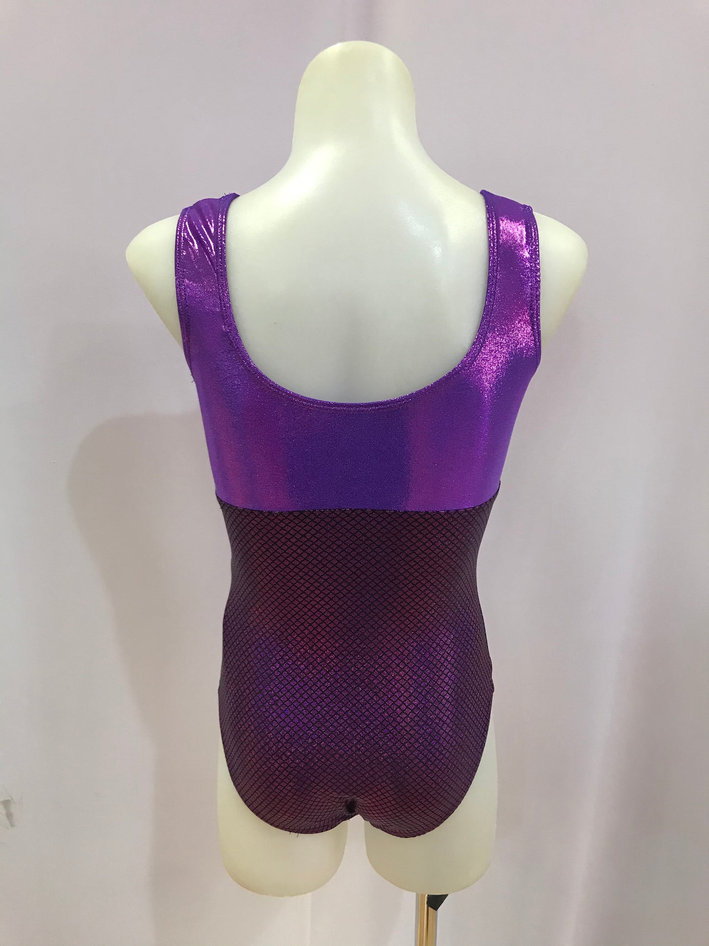 Two Tone Gym Leotard Purple/ Diamanté Activator