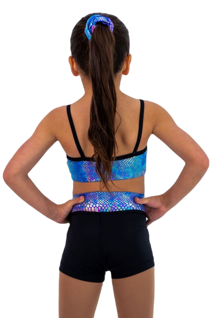 Amelia Crop - Pink/ Blue Reptile