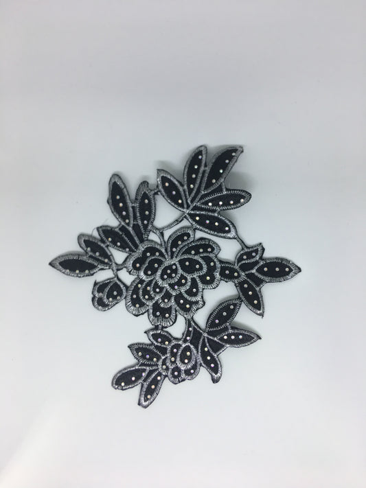 Black Flower Motif