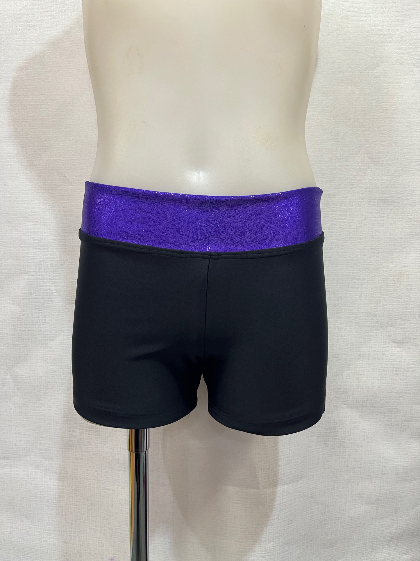 Straight Band Shorts - Purple/Black